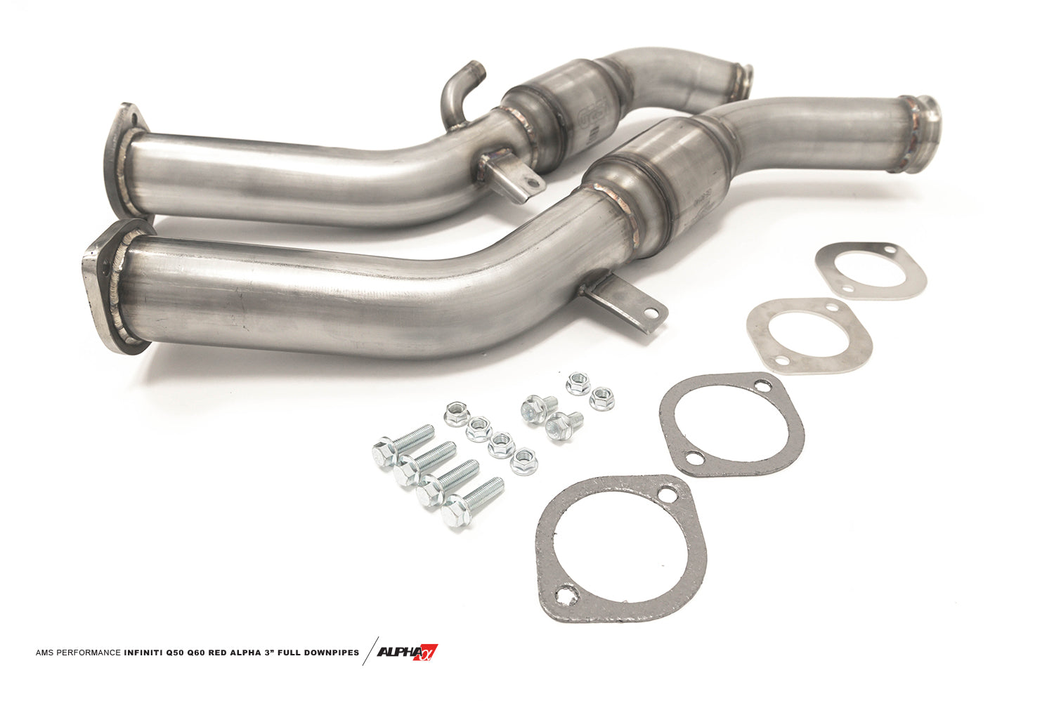 AMS ALP.28.05.0002-2 Full Downpipe Kit 3" INFINITI Q50 / Q60 Photo-0 