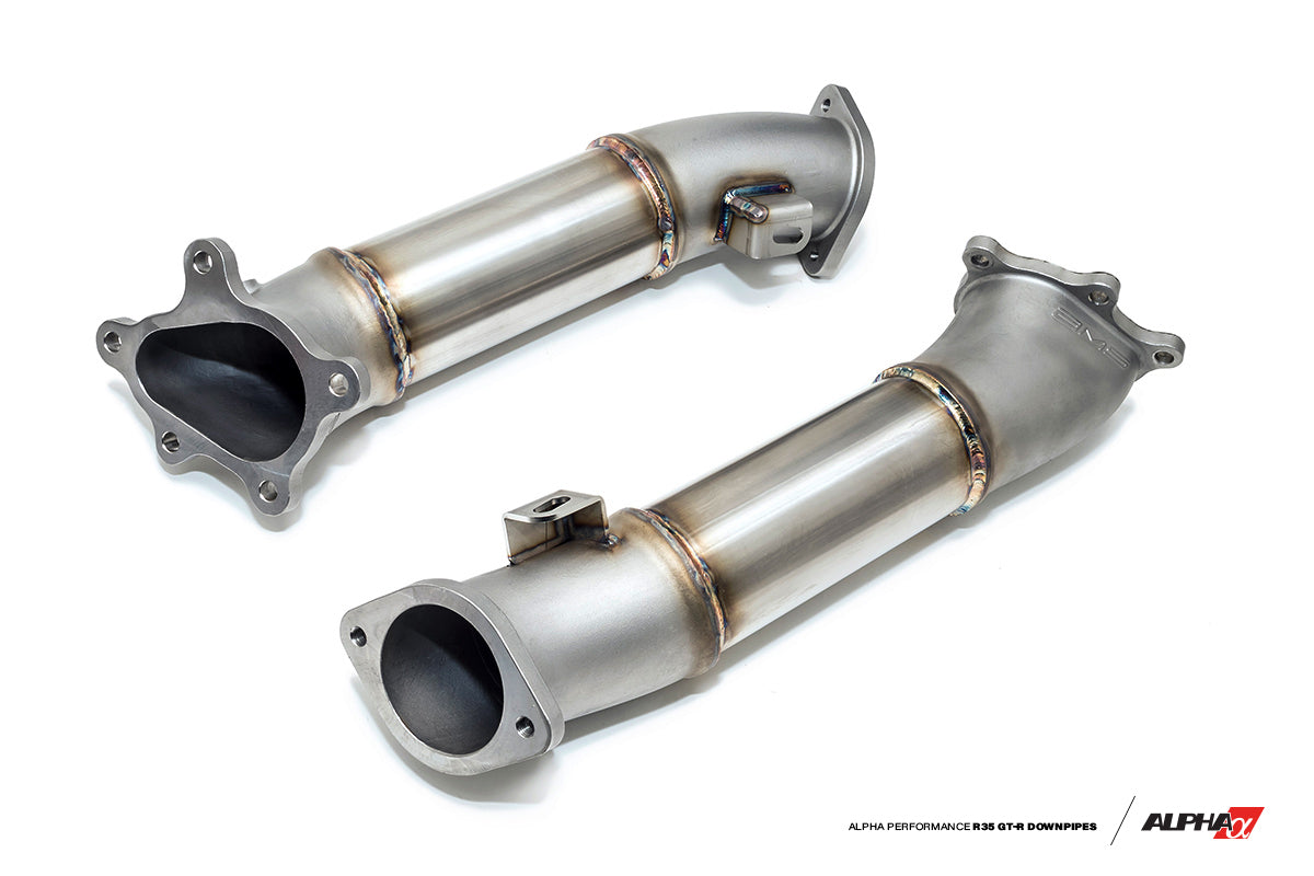 AMS ALP.07.05.0001-1 Cast Downpipes with NO CATS NISSAN R35 GT-R (set of two) Photo-0 