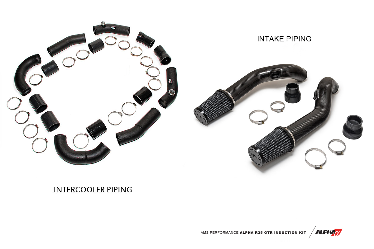 AMS ALP.07.09.0003-2 Induction kit NISSAN R35 GT-R (for sctock IC, stock intake manifold, stock throttle bodies) Photo-0 