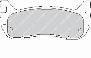 FERODO FCP1012H Rear Brake Pads DS2500 for MAZDA MX-5 (NA / NB) 1990-2005 Photo-0 