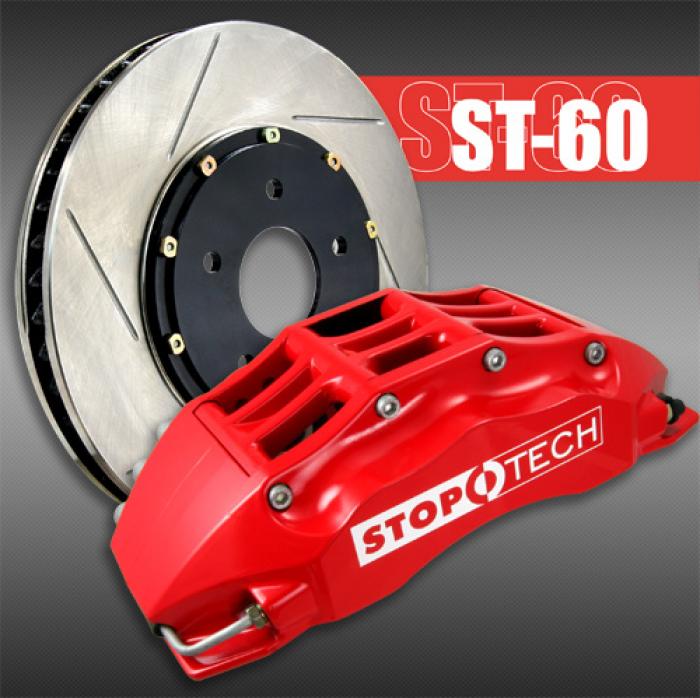 STOPTECH 83.B31.6800.61 BBK 2PC ROTOR, FRONT SLOTTED 380X32/ST60 SILVER BMW X6 35i '07+ Photo-0 