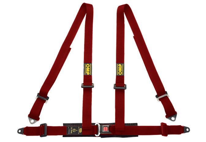 OMP DA0-0505-A01-061 (DA505061) Safety harnesses ROAD 4, 4 points 2", red Photo-0 