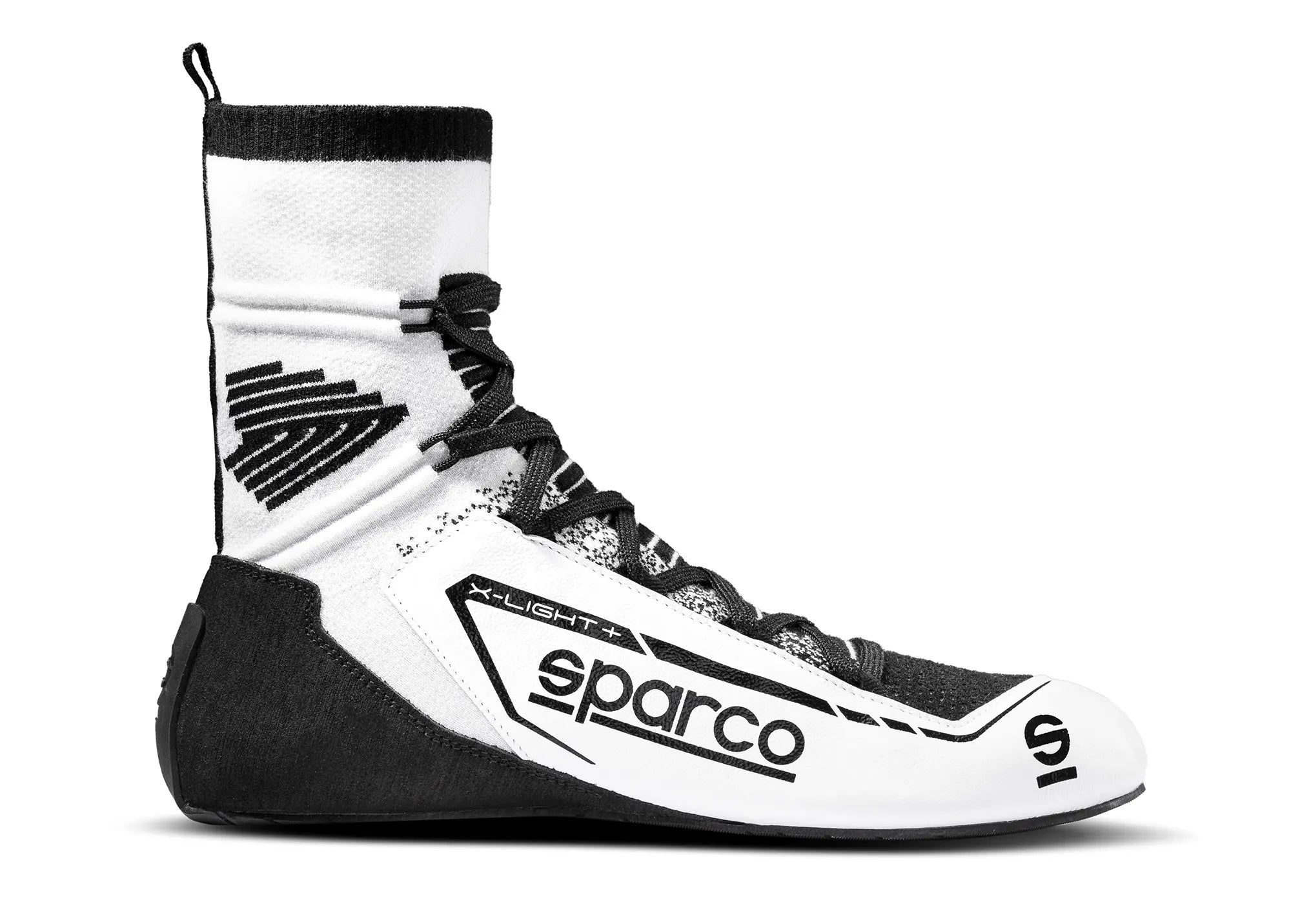 SPARCO 00127845BINR X-LIGHT+ Racing shoes, FIA 8856-2018, white/black, size 45 Photo-0 