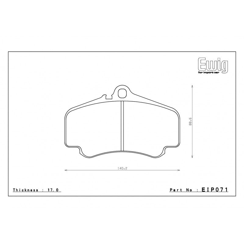 ENDLESS EIP071ME20 Front brake pads PORSCHE 996 3.6 TURBO/4S/GT2/GT3 4-piston Photo-0 