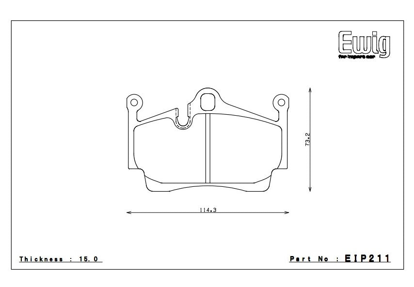 ENDLESS EIP211ME20 Rear brake pads PORSCHE CAYMAN(987) 2.7/2.9/3.4S Photo-0 