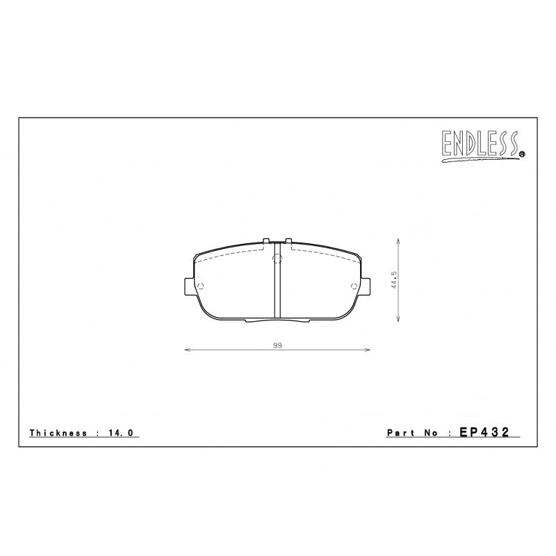 ENDLESS EP432ME20 Rear brake pads MAZDA MX-5 MIATA (06-12) Photo-0 