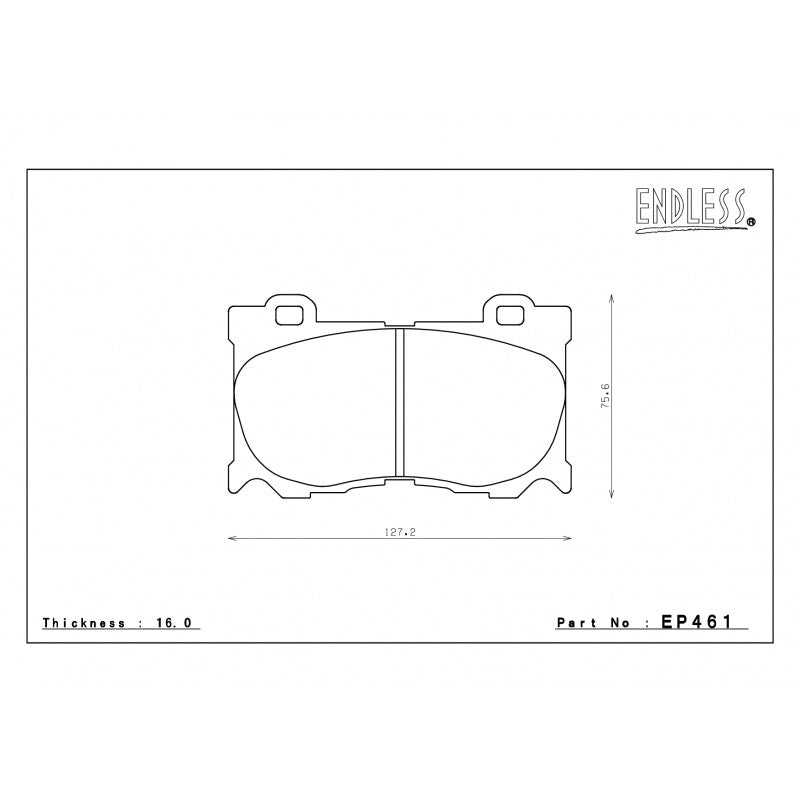 ENDLESS EP461SSY Front brake pads INFINITI G37/M37/FX37/FX50/NISSAN 370Z (Akebono) Photo-0 