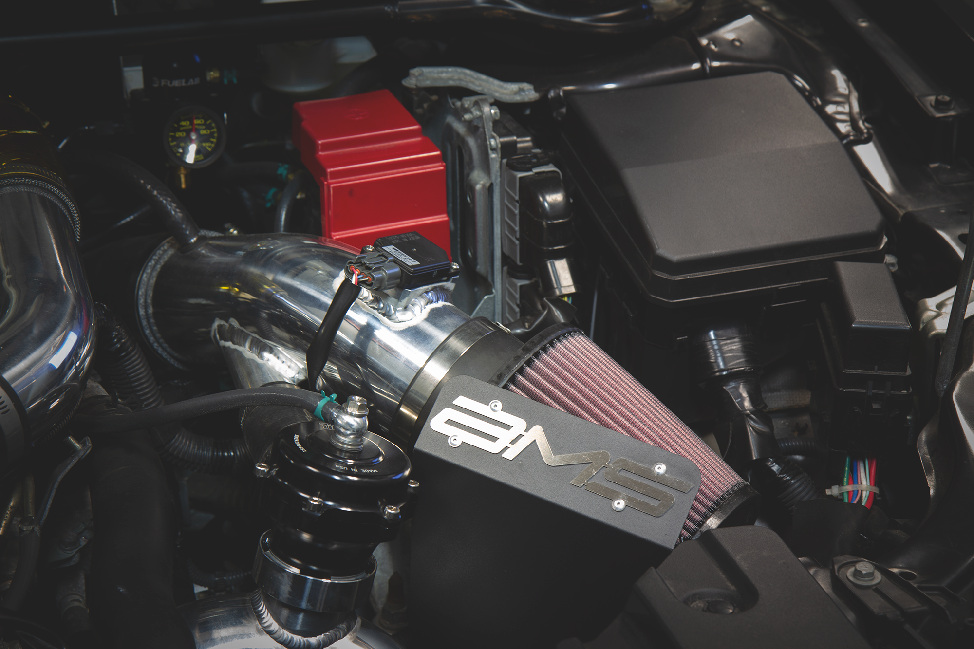 AMS AMS.04.08.0002-1 Performance intake pipe with Maf housing / with breather bungs MITSUBISHI LANCER EVO X (polished) Photo-1 