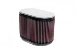 K&N RD-5000 Dual Flange Oval UNIVERSAL Air Filter 2-3/8" DUAL, 9-1/8" X 5-1/2", 6-1/4"H Photo-0 