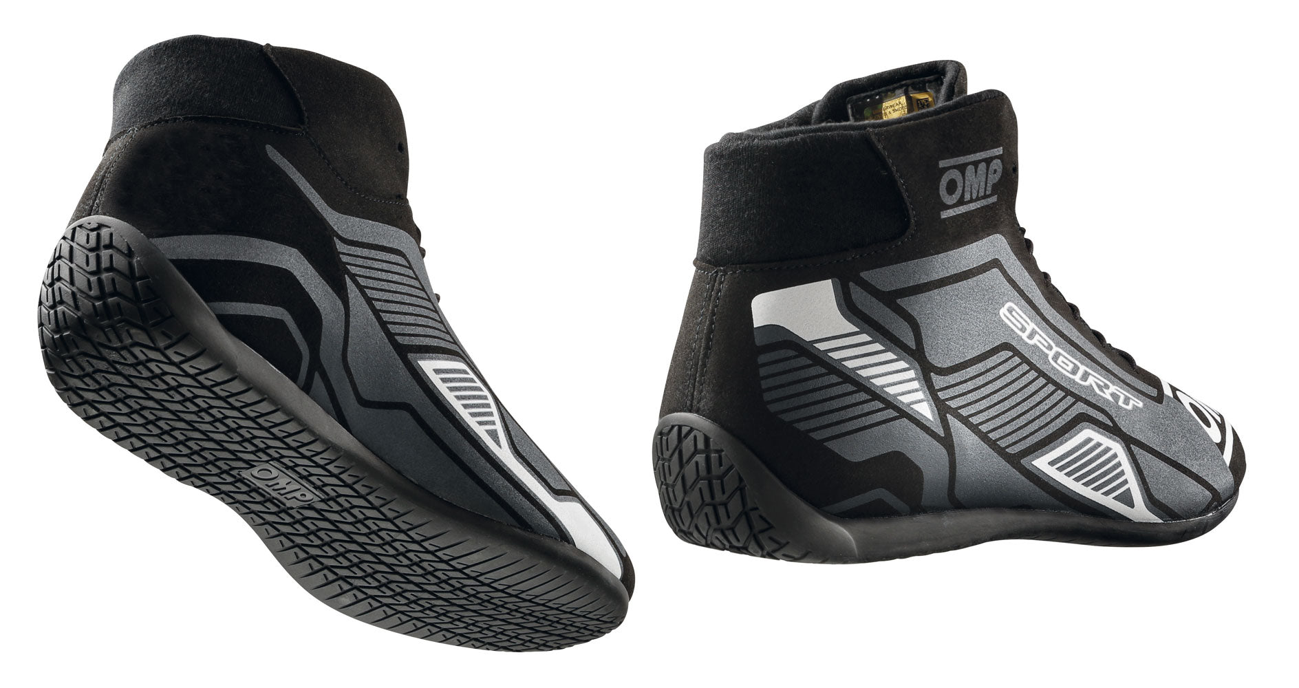 OMP IC0-0829-A01-076-45 (IC/82907645) SPORT MY2022 Racing Shoes, FIA 8856-2018, black/white, size 45 Photo-1 