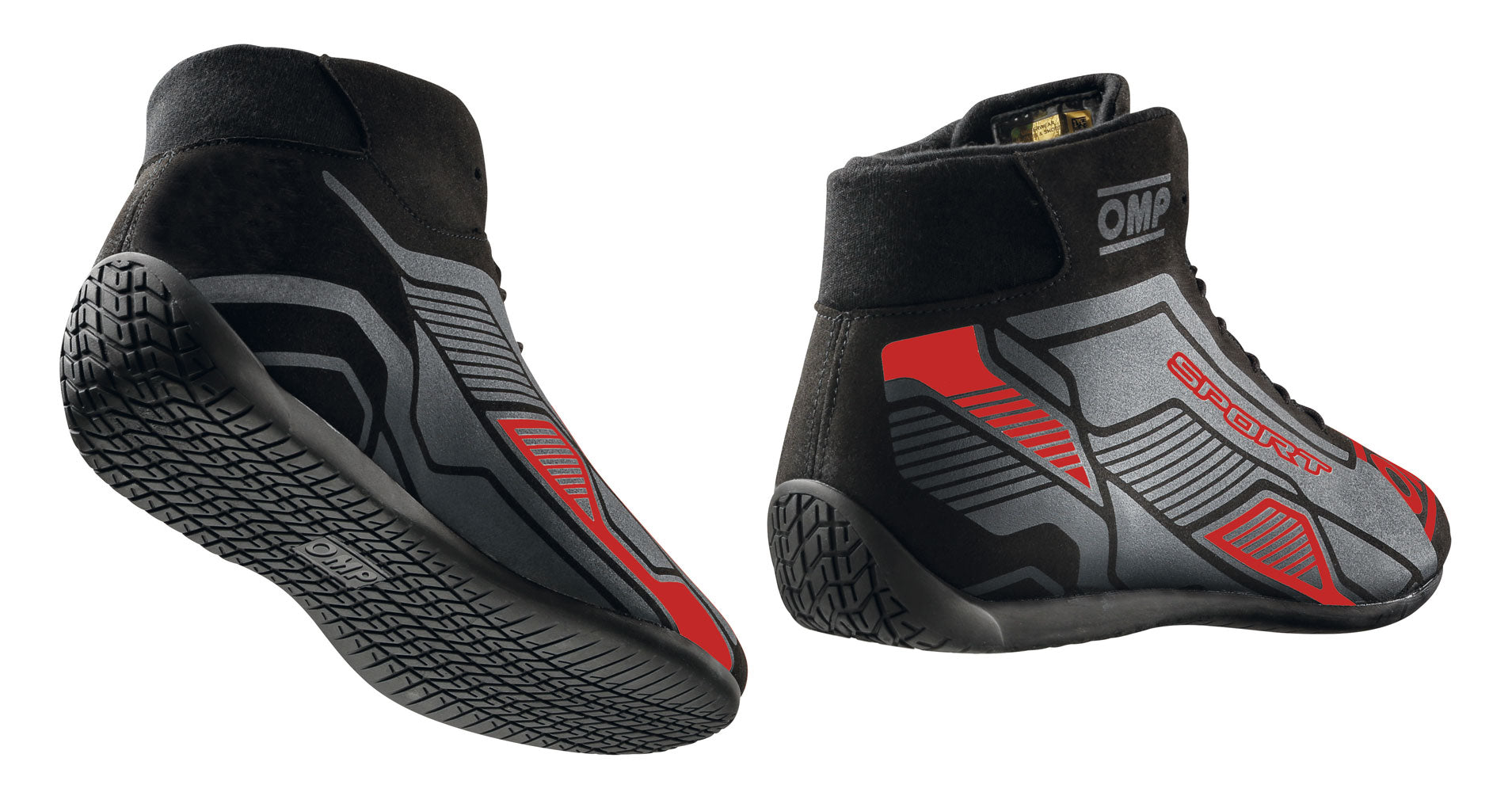 OMP IC0-0829-A01-073-40 (IC/82907340) SPORT MY2022 Racing Shoes, FIA 8856-2018, black/red, size 40 Photo-1 