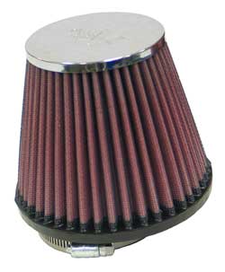 K&N RC-4570 UNIVERSAL Clamp-On Air Filter 2-7/8"FLG, 5-3/16"B, 3-1/2"T, 4-7/16"H w/SMG. PRT. Photo-0 