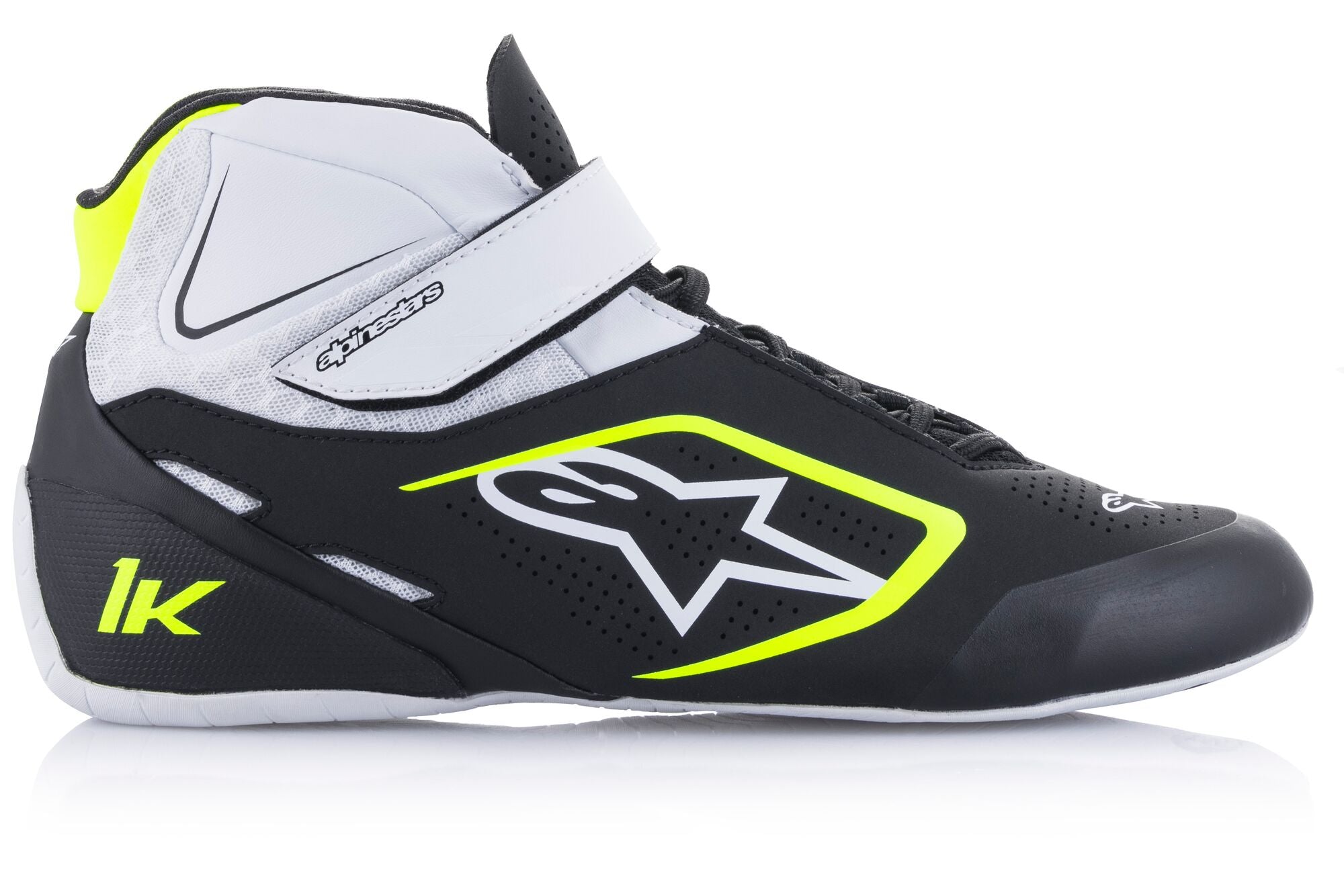 ALPINESTARS 2712022_125_10,5 Karting shoes TECH-1 K V2, black/white/yellow fluo, Size 43,5 Photo-3 