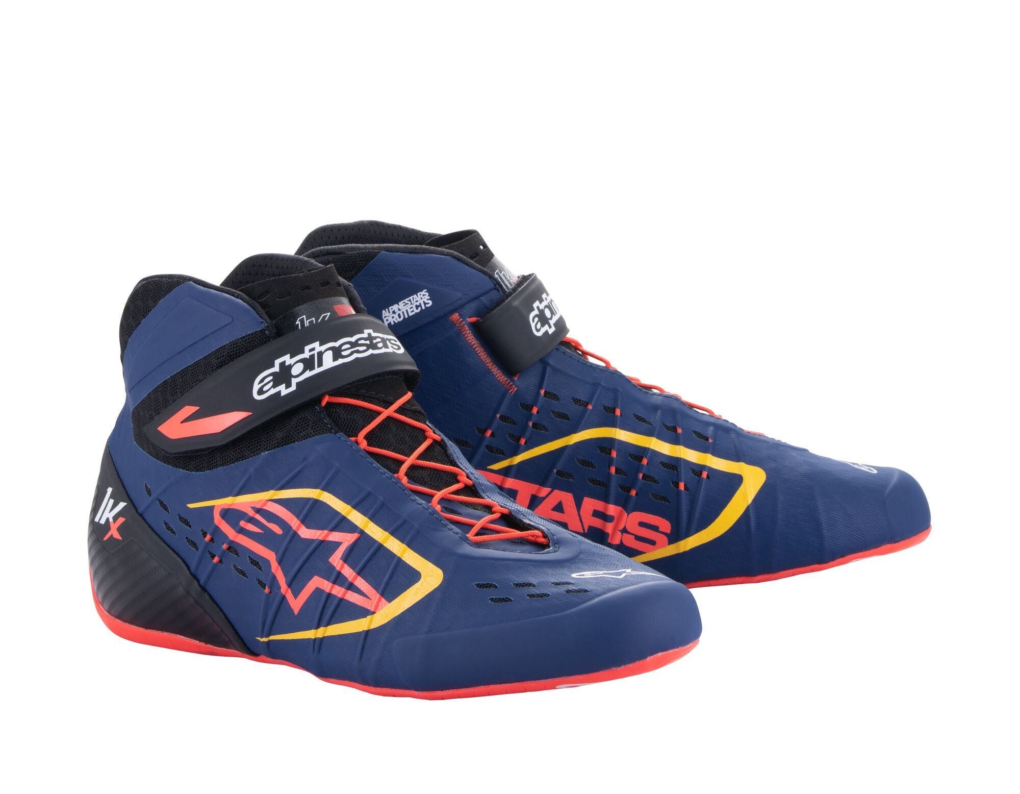 ALPINESTARS 2712123_7135_4,5 Karting shoes TECH-1 KX V2, ultramarine blue/red/yellow fluo, size 36 (4,5) Photo-0 