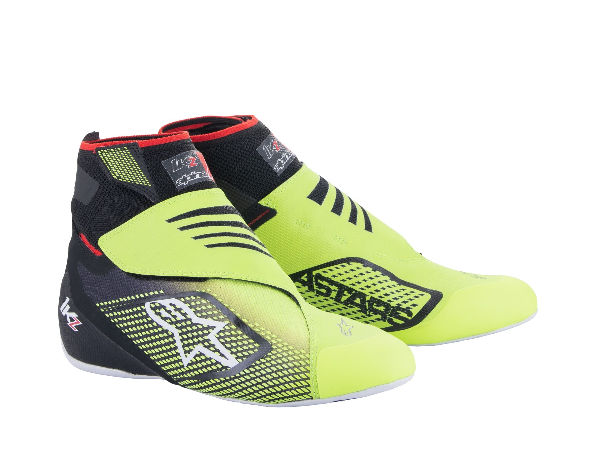 ALPINESTARS 2713023_155_12,5 Karting shoes TECH-1 KZ V2, black/yellow fluo, Size 46 Photo-0 