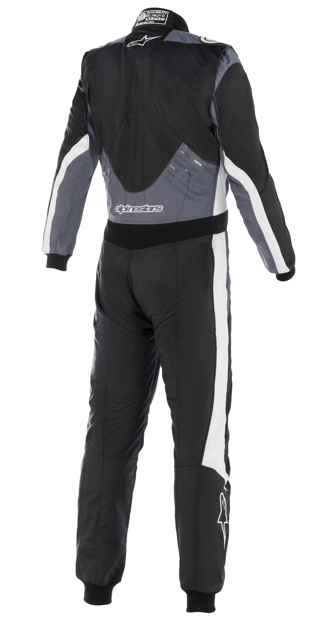 ALPINESTARS 3352022_1128_56 GP PRO COMP V2 Race suit, FIA 8856-2018, black/asphalt/white, Size 56 Photo-1 