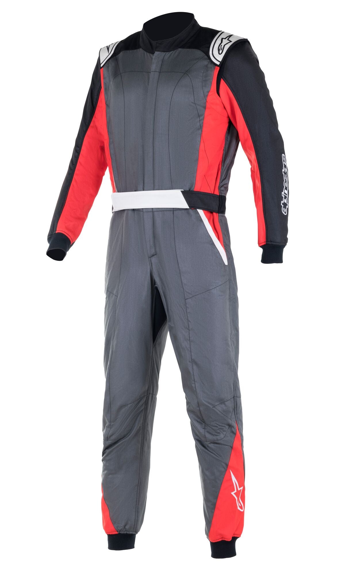 ALPINESTARS 3352722_1436_64 ATOM Race suit, FIA 8856-2018, anthracite/black/red, Size 64 Photo-0 
