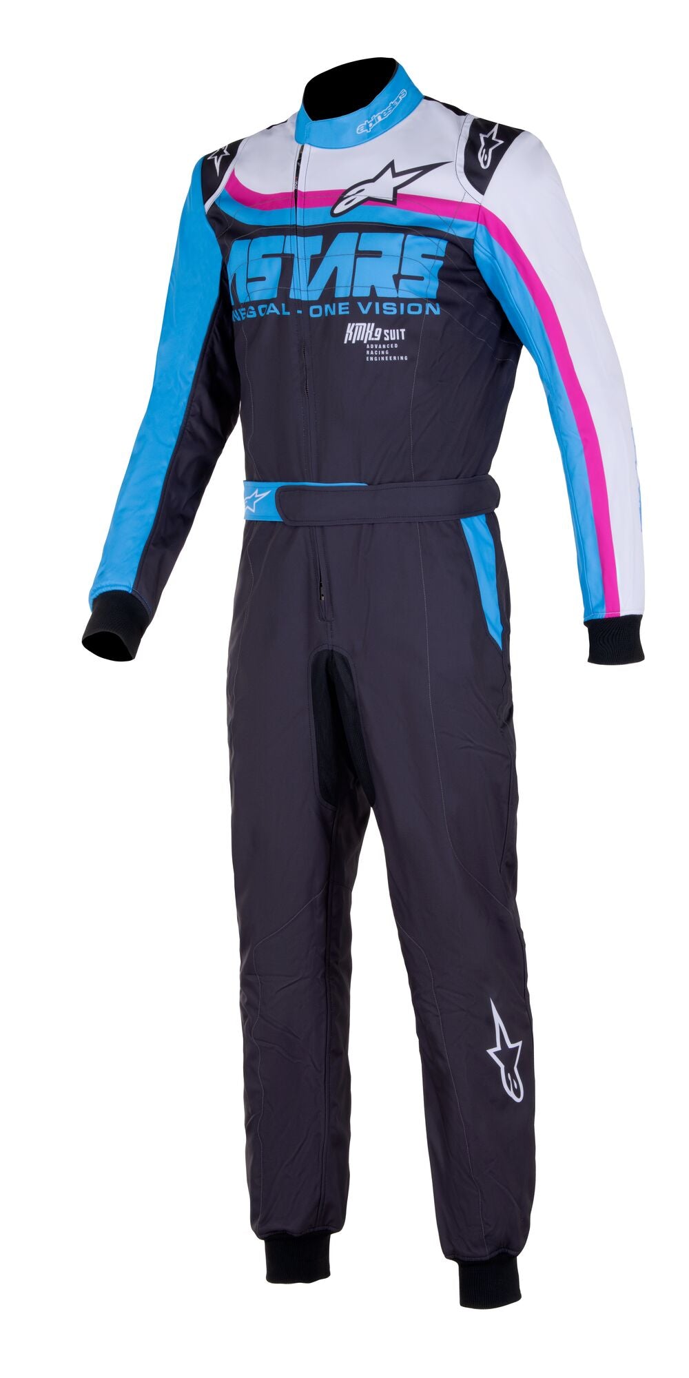 ALPINESTARS 3356321_1734_56 KMX-9 v2 GRAPH2 Karting suit, CIK, black/cyan/fuchsia, Size 56 Photo-0 