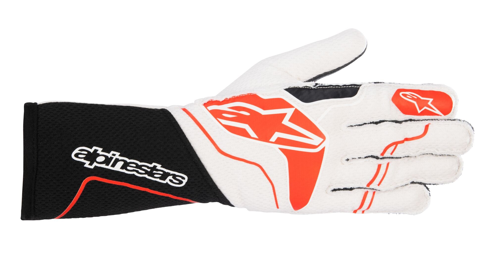 ALPINESTARS 3550123_123_S TECH 1-ZX v3 Racing gloves, FIA 8856-2018, black/white/red, Size S Photo-0 