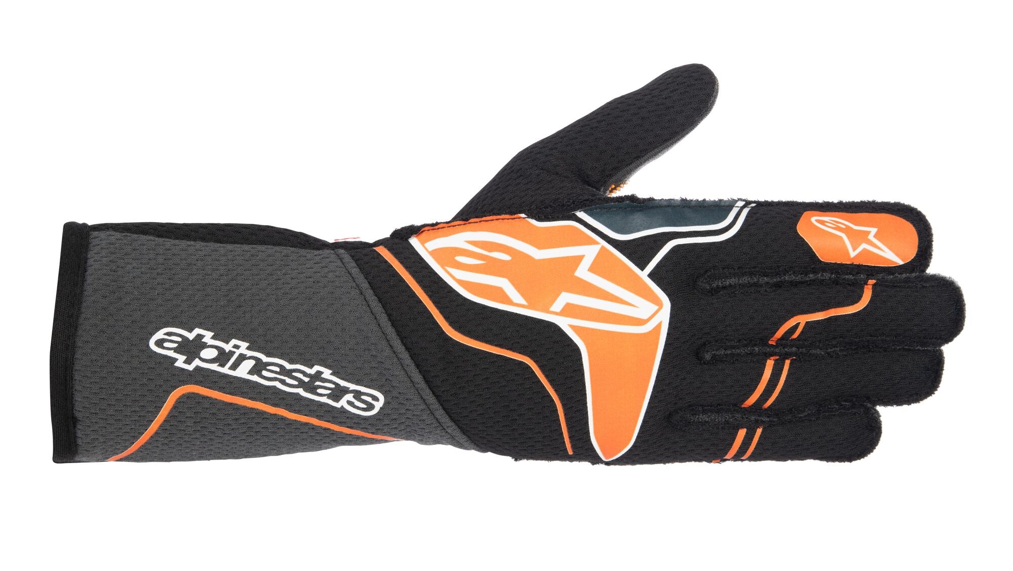 ALPINESTARS 3550123_156_M TECH 1-ZX v3 Racing gloves, FIA 8856-2018, black/orange fluo, Size M Photo-0 