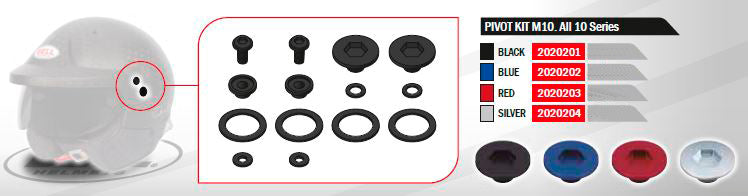 BELL 2020201 Pivot kit M10 (all 10 series helmets), black Photo-0 