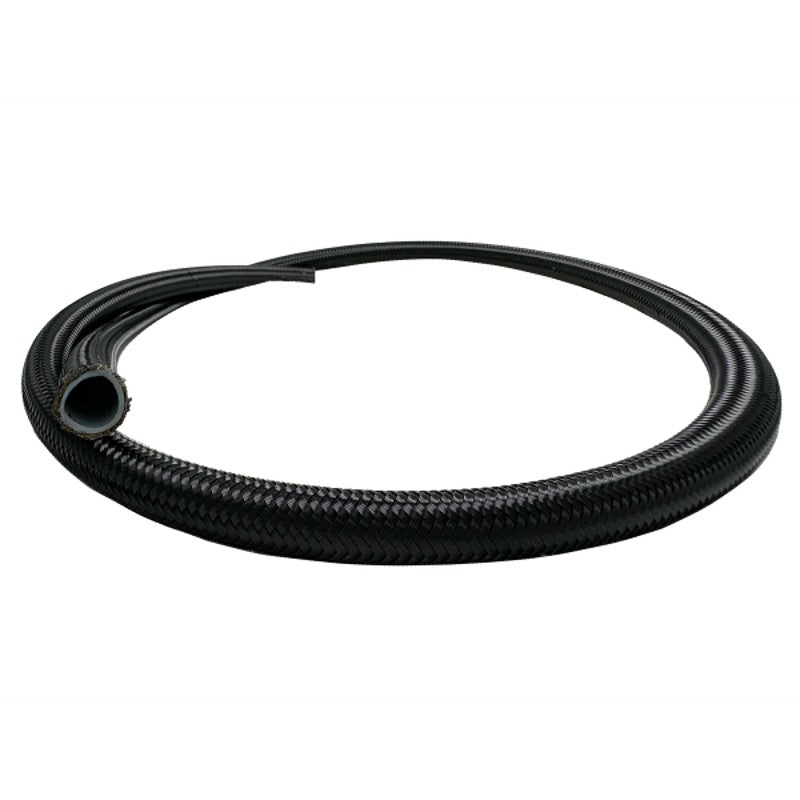 FUELAB 72700-06-3 Hose PTFE 3 ft, 6AN Black Nylon Stainless Steel Braided Photo-0 