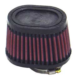 K&N RU-2450 UNIVERSAL Clamp-On Air Filter 1-3/4"FLG O/S, 4" X 3"B, 3" X 2"T, 2-3/4"H, OVAL Photo-0 