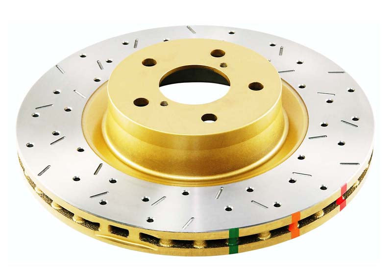 DBA 52654GLDXS Brake Disc front cross-drilled/slotted SUBARU WRX STi MY05-2011 /Legacy MY05-2011 (BREMBO 5x114,3) (326x30x53) Photo-0 