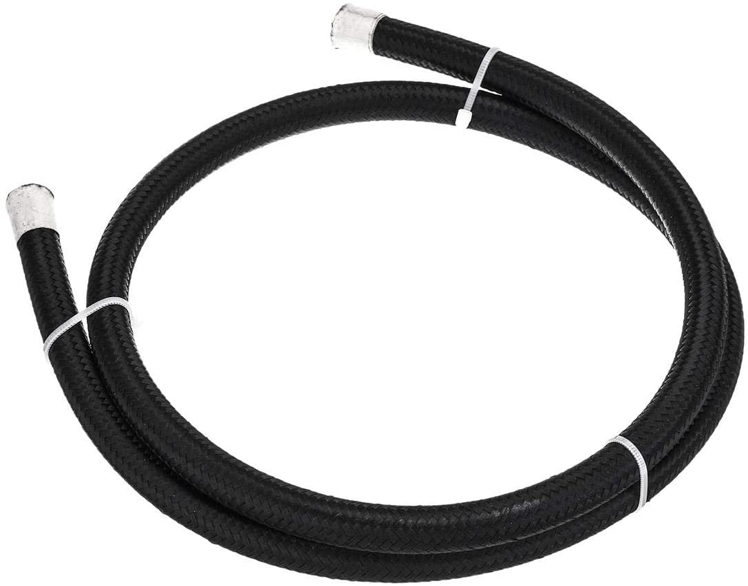 ARD AR0724-6-M PTFE Stainless Steel Braided Hose (with Black nylon line Braided cover) AN6 Photo-0 