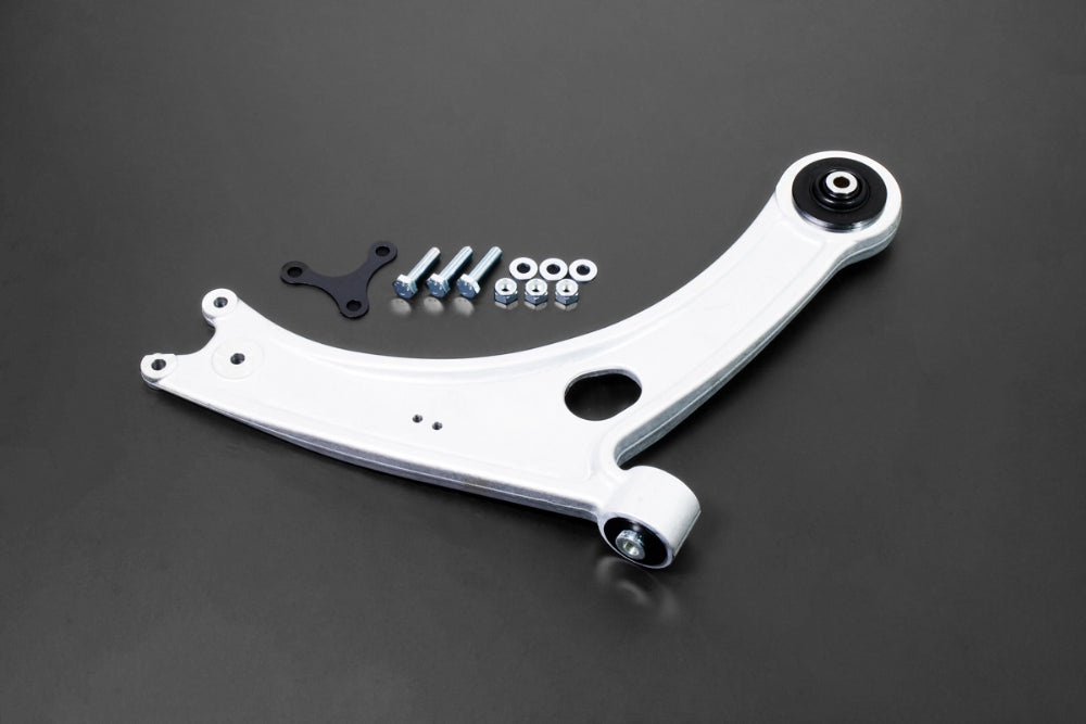 HARDRACE Q0822 Front Lower Control Arm - FORGED ALUMINUM (Pillow Ball) - 2PCS / SET for VW GOLF '12-20- / T-ROC '17- / AUDI A3 '12-20- / Q2 '16- / SKODA OCTAVIA '12-21 Photo-0 