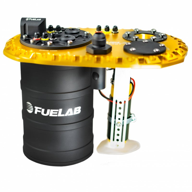 FUELAB 62720-3 Fuel System QSST Gold with Surge Tank Pump Dual FUELAB 49614 with Controller, no lift pump Photo-0 
