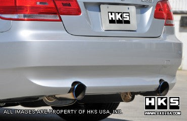 HKS 31013-BG001 Legamax Premium catback exhaust for BMW E90 335i, E92 335i (titanium tips) Photo-0 