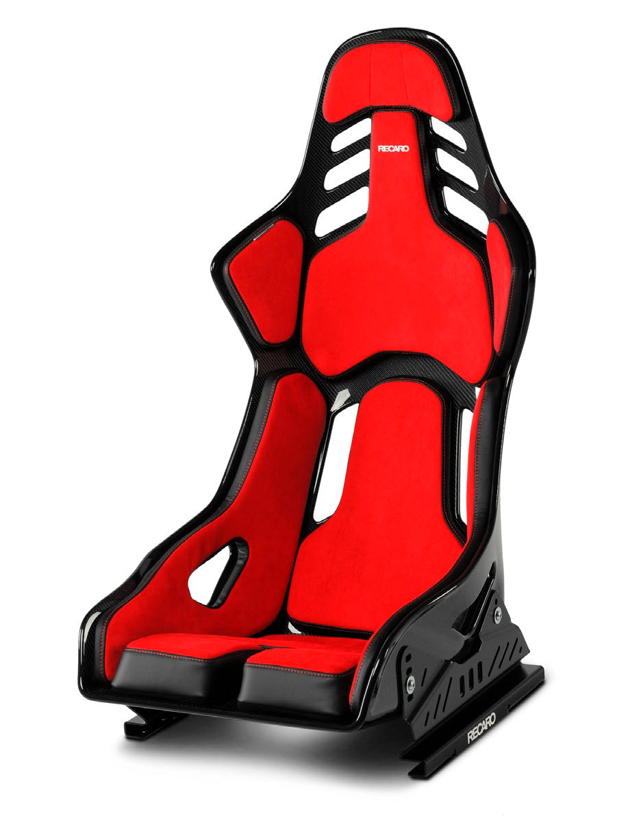 RECARO 078.02.2B23 Race Seat Podium CF Right Side (ABE / FIA 8855-1999) Red Alcantara / Black Leather, Size L Photo-0 