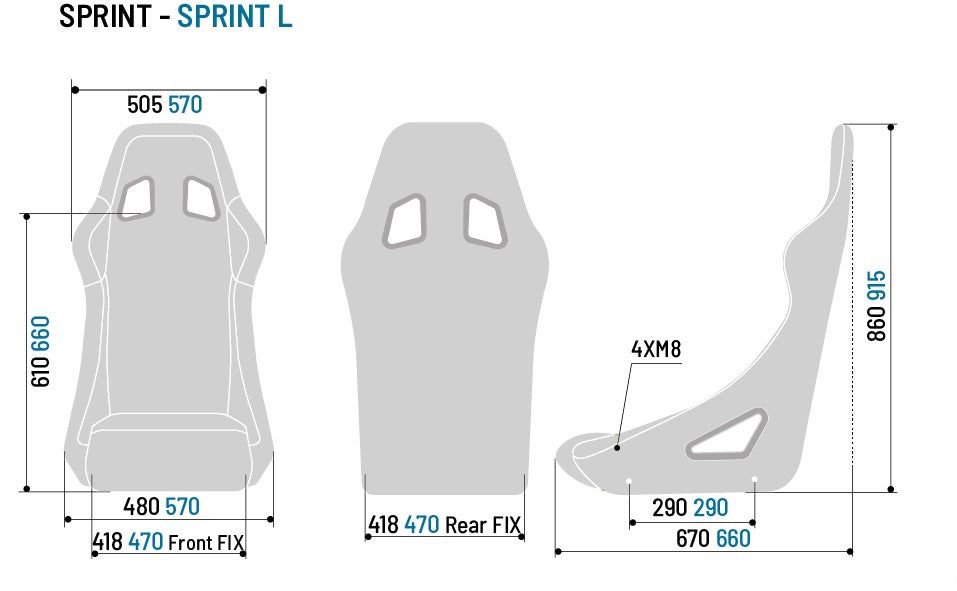 SPARCO 008235NRSKY Racing seat SPRINT SKY, FIA 8855-1999, tubular frame, black Photo-4 