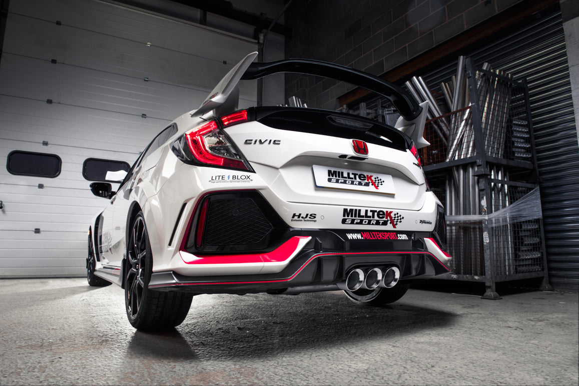 MILLTEK SSXHO247 Cat-back Triple 100mm GT100 HONDA Civic Type R FK8 2.0 i-VTEC Photo-0 