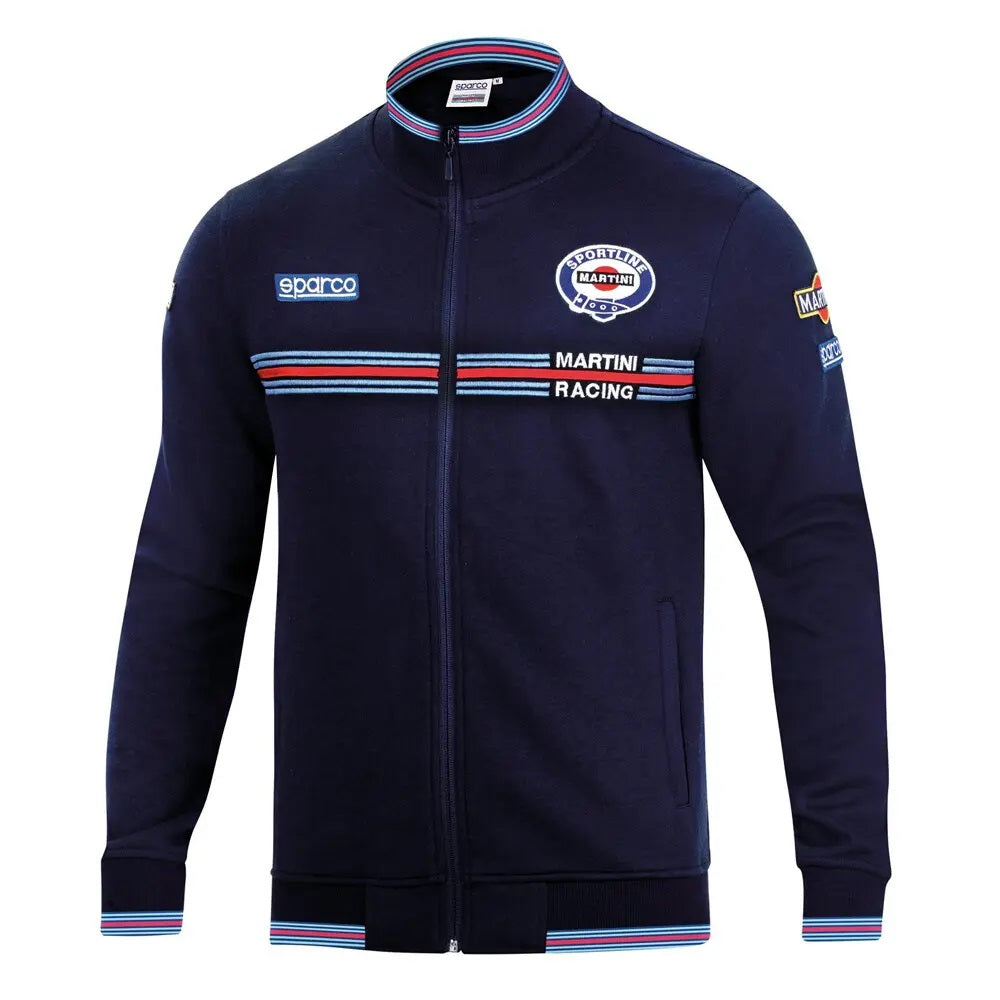 SPARCO 01278MRBM6XXX Sweatshirt FULL ZIP MARTINI RACING, navy blue, size XXXL Photo-0 