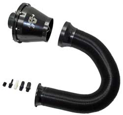 K&N RC-5052AB UNIVERSAL Air Intake System APOLLO CIS; UNIVERSAL, 70MM OD FLG, PP BLACK Photo-0 