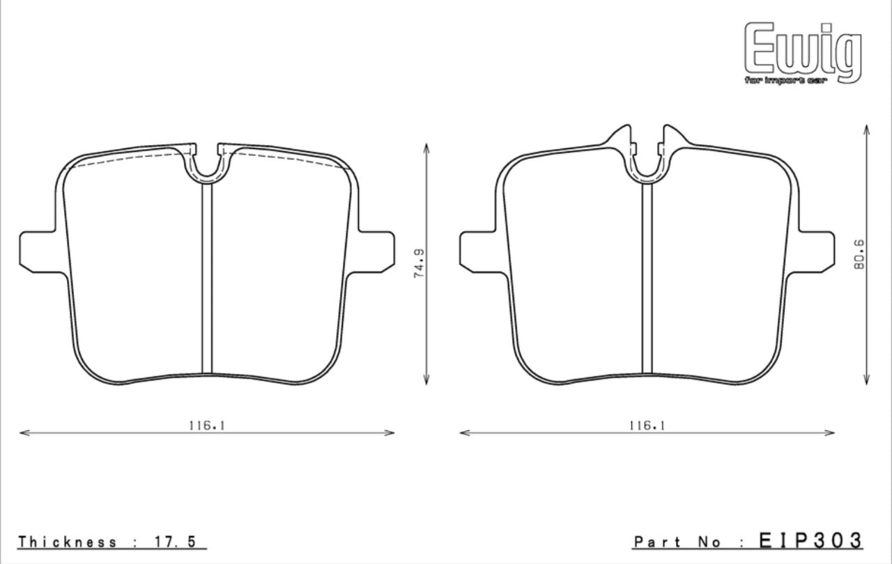 ENDLESS EIP303MX72 Rear brake pads BMW M5 F90 Photo-0 