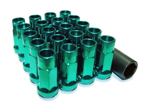 MUTEKI 32905G Lug nuts kit SR48 12X1.25 48mm GREEN (Open End) Photo-0 