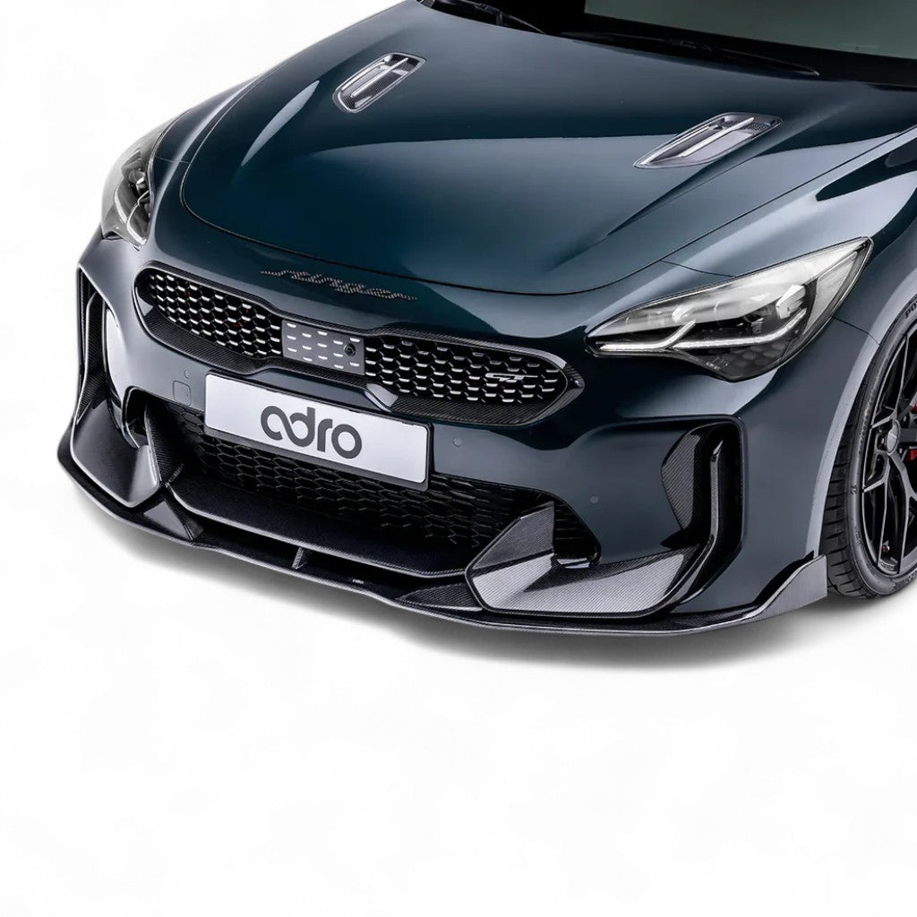ADRO A12A30-1213/A12A30-1223 Lower And Upper Front Lip Set V3 for KIA Stinger 2018- Photo-1 