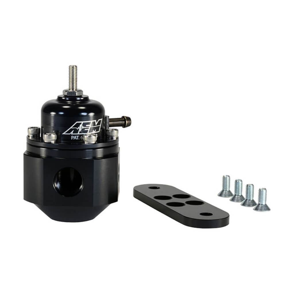 AEM 25-302BK Fuel Pressure Regulator 20-150 psi Black Anodized Universal Photo-0 