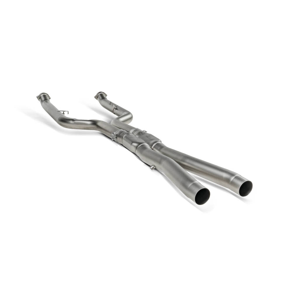 AKRAPOVIC E-BM/T/17/1 Link Pipe Set Evolution (Titanium) for BMW M5 (G90 / G99) Photo-0 