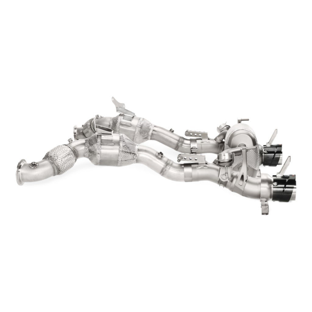 AKRAPOVIC L-FE/SS/2 Link Pipe Set w/o Cat (Stainless Steel) for FERRARI 488 GTB / 488 Spider 2016-2019 Photo-1 