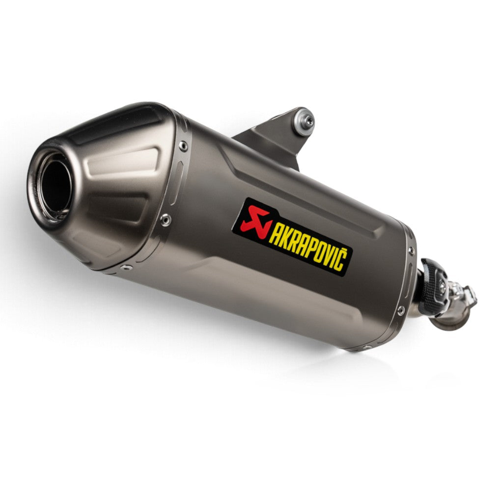 AKRAPOVIC S-CF10SO1-HFTT Exhaust Muffler Slip-On Line (Titanium) for CFMOTO 800MT-X 2025- Photo-0 