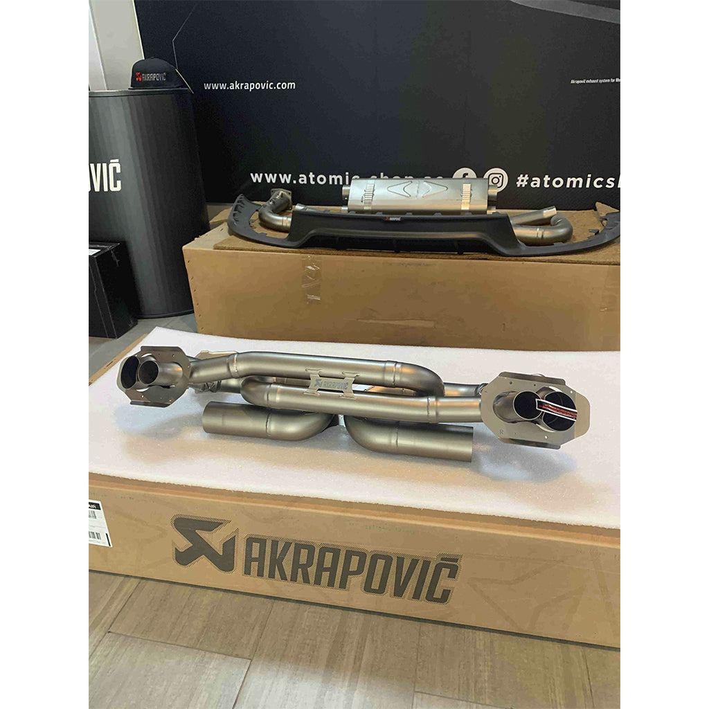 AKRAPOVIC S-PO/TI/19 Exhaust System Slip-On Race Line (Titanium) for PORSCHE 911 Turbo / Turbo S / Cabriolet / Sport Classic (992) 2020- Photo-3 