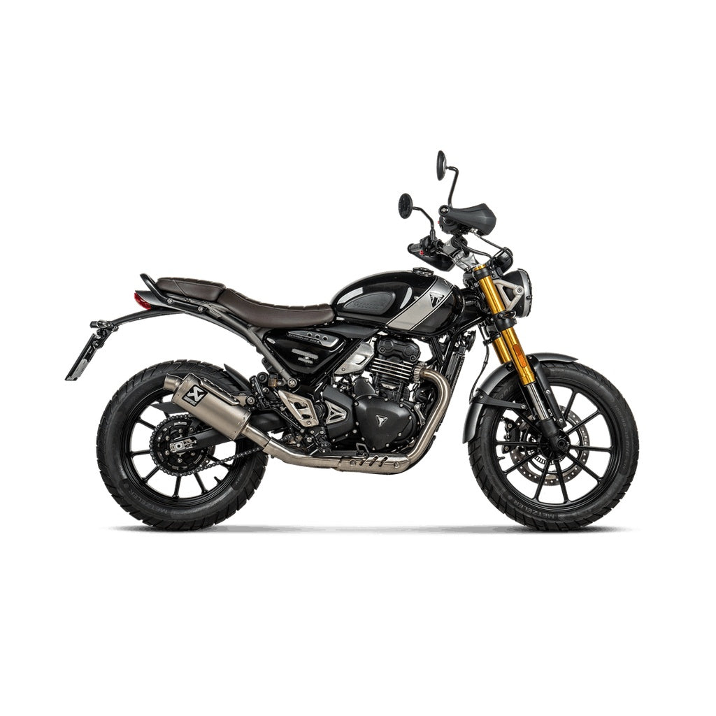 AKRAPOVIC S-T4SO1-HDT Muffler Slip-On Line (Titanium) for TRIUMPH Scrambler 400 X / Speed 400 2023- Photo-2 