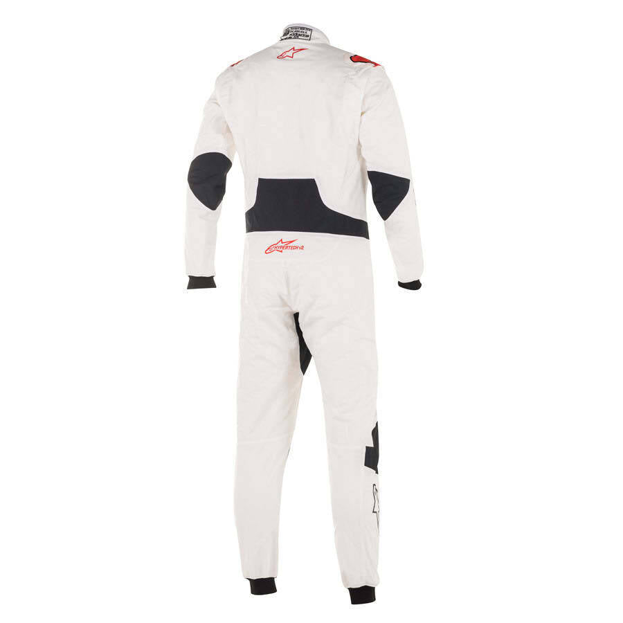 ALPINESTARS 3350220_23_62 Auto racing suit Hypertech V2 White / Red, Size 62 Photo-1 