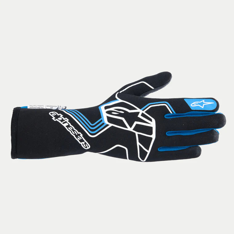 ALPINESTARS 3552024_17_M Gloves Tech-1 race v4 FIA/SFI - Black / Blue, Size M Photo-0 