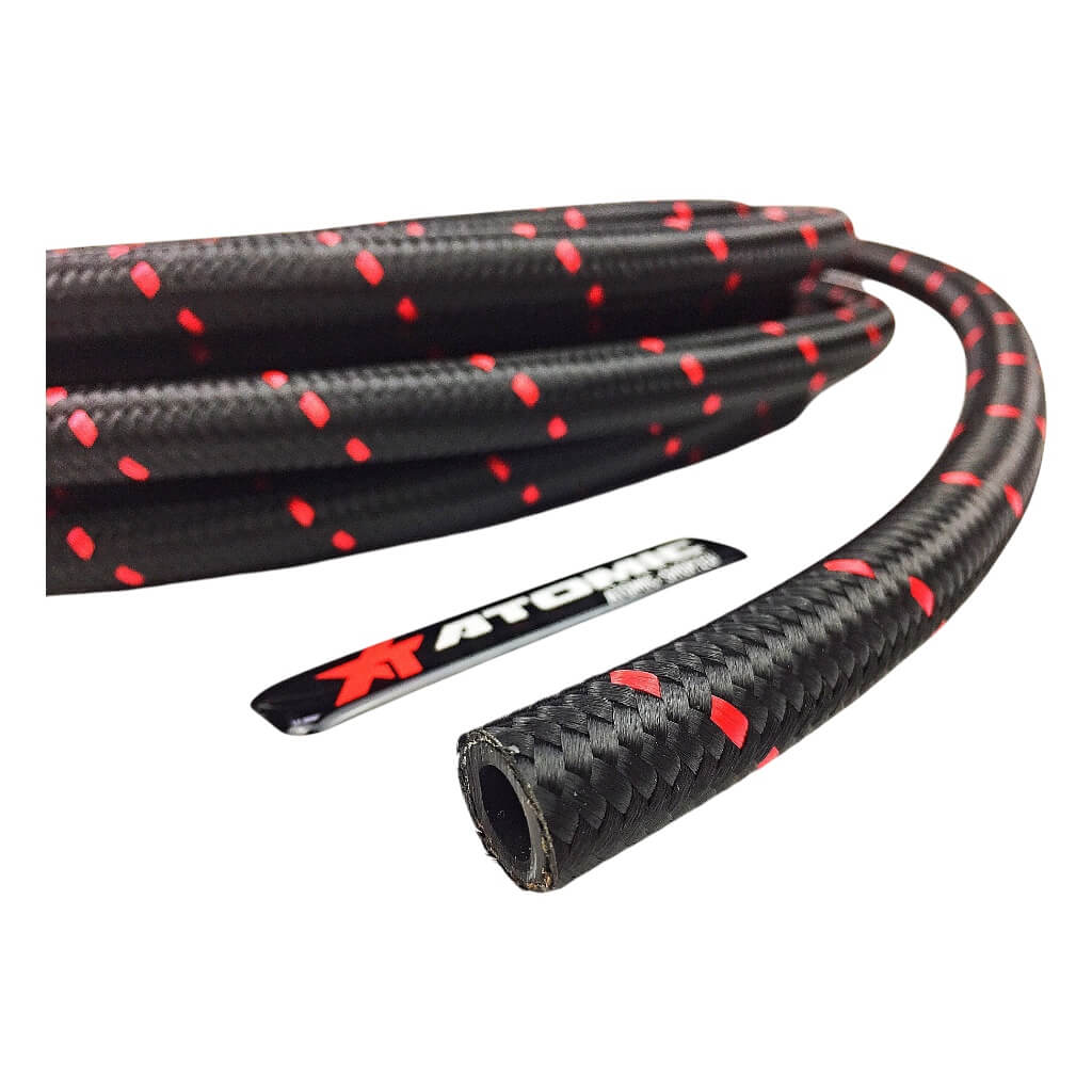 ARD AR0723R-8-M Hose Braided Stainless Steel AN8 (Braided Nylon) Red Line Photo-0 
