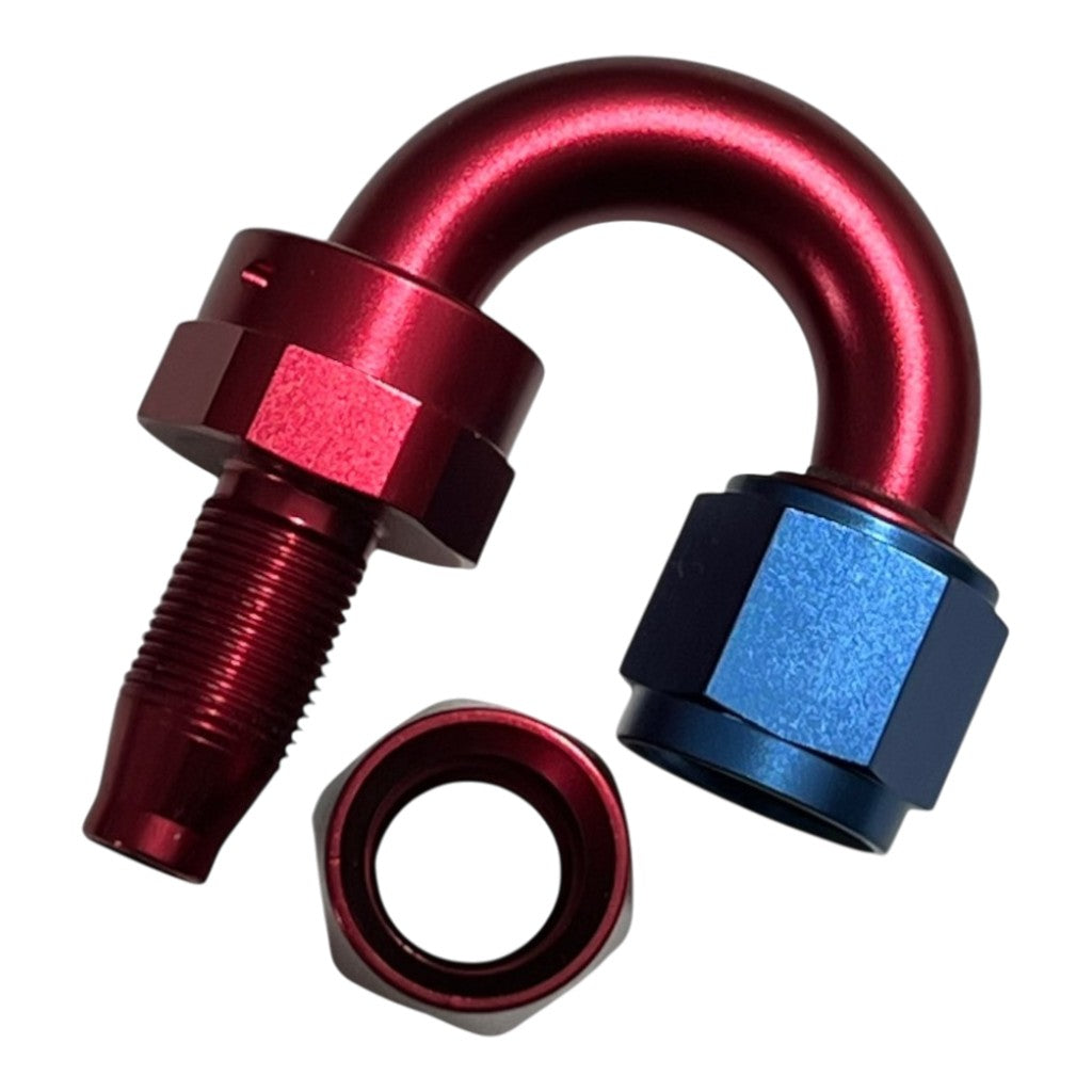 ARD ARE0209-1804-RED/BLU Fitting, Hose End AN4 180° Degree Red/Blue Photo-2 